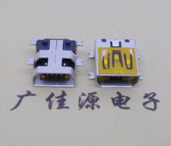 漳州迷你USB插座,MiNiUSB母座,10P/全贴片带固定柱母头