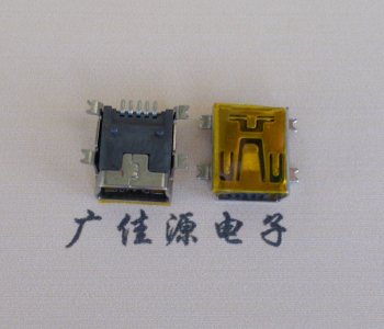 漳州MINI USB 5P 接口 母座 全贴带麦拉 高9.6带0.9柱子