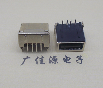 漳州usb 2.0插座 A型单层90度 包胶母座