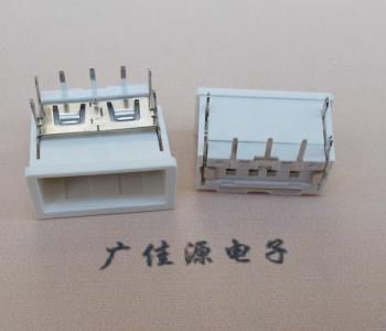 漳州USB接口2.0连接器.3p端子加护套防尘母座