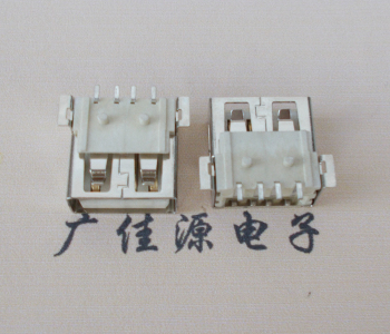 漳州USB AF方形脚 贴片母座 1.0/1.2柱子直边接口