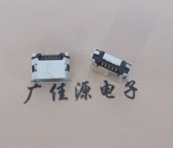 漳州MICRO USB接口 90度卧式母座 插板有柱直边