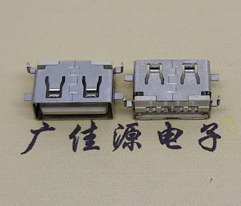 漳州USB母座 前贴后插 沉版1.1/1.9总长8.5mm大电流