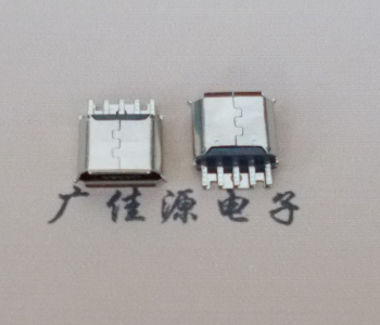 漳州Micro USB母座 防水接口焊线夹板式悬空翻边