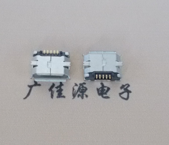 漳州MICRO USB 5Pin母座 贴板封装接口 卷边镀雾锡
