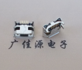 漳州Micro USB母座牛角间距7.2x6.6mm加长端子定位柱