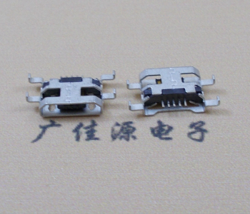 漳州MICRO USB 5PIN接口 沉板1.6MM 四脚插板无导位