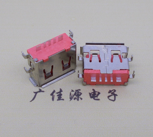漳州usb沉板1.8母座 粉红色胶芯大电流5p端子接口