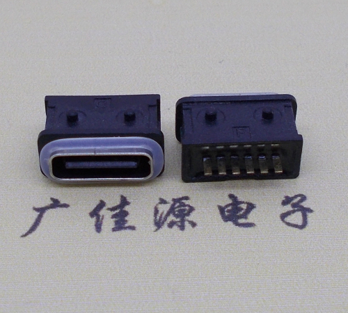 漳州防水type-c6p母座立式直插带定位住连接器