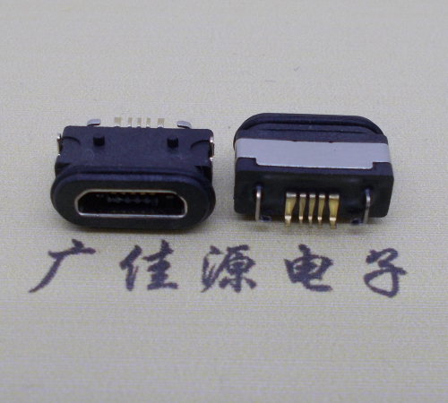 漳州  micro 5p防水数据接口 两脚插板防水母座
