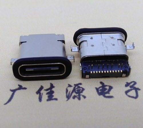 漳州 卧式type-c16p母座前插后贴 type-c接口 type-c连接器
