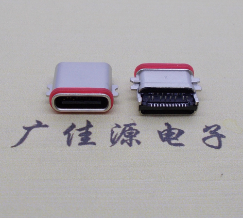 漳州usb 3.1type-c24p母座沉板1.0mm前插后贴防水