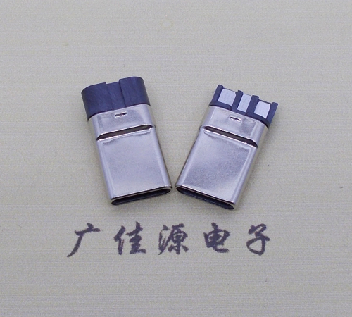 漳州焊线式 type c11p拉伸公头连接器总体长15.9mm