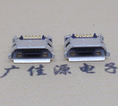 漳州高品质Micro USB 5P B型口母座,5.9间距前插/后贴端SMT