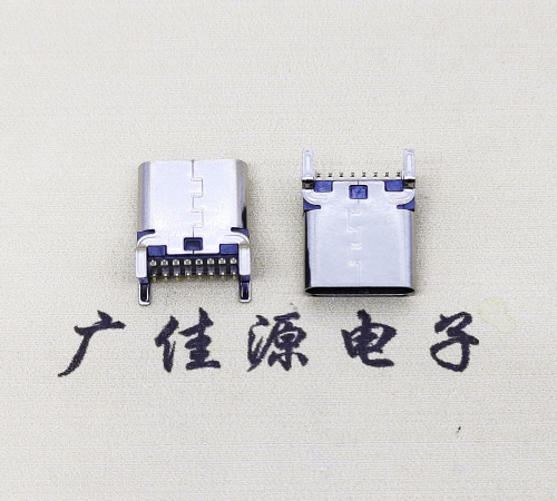 漳州USB 3.1TYPE-C16Pin立贴母头座子引脚接线正负级详解